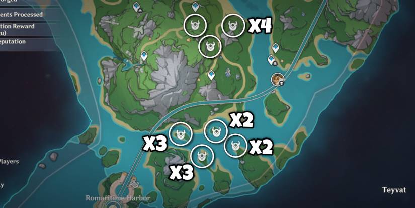 romaritime flower location Genshin Impact farming route