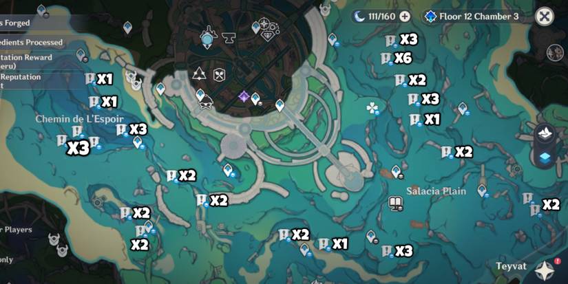 romaritime flower locations Genshin Impact farming route