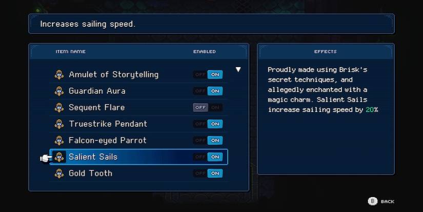 Salient Sails Relic in Sea of Stars