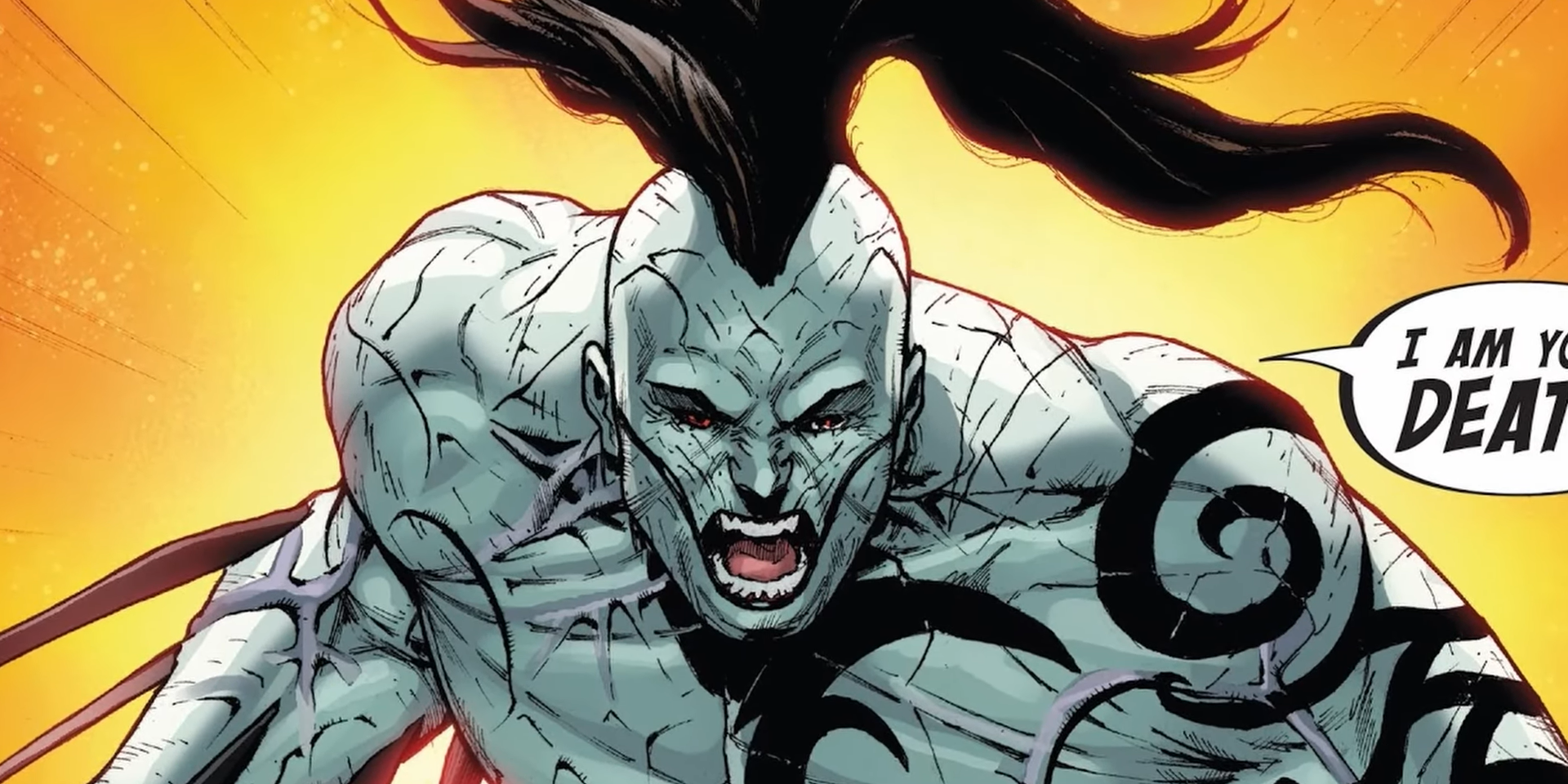 An image of Daken in a furious state.