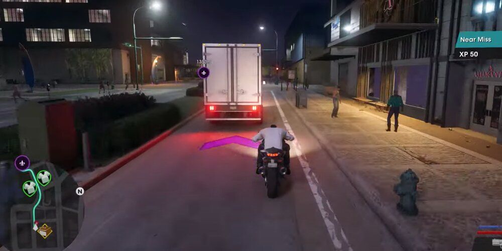 Player Driving A Motorcycle in Saints Row 2022