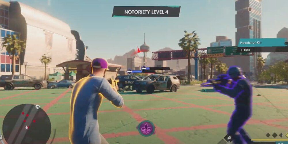 Player Shooting At Multiple Cop Cars Saints Row 2022