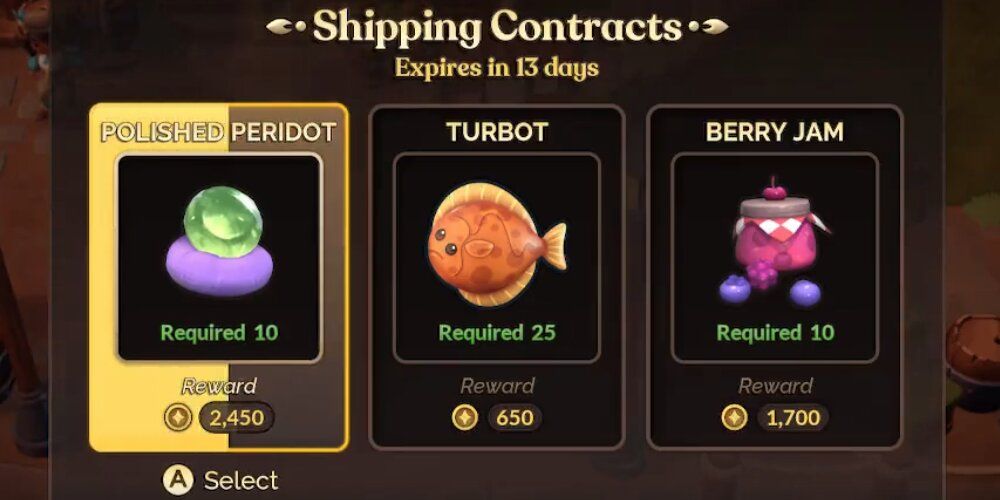Shipping Contracts In Fae Farm