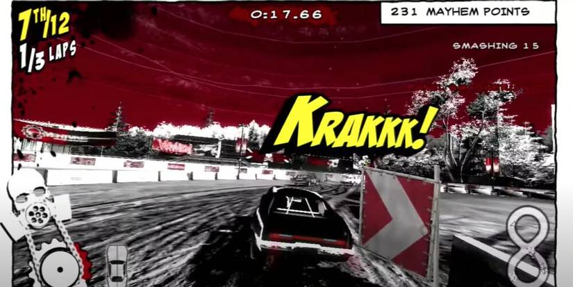 Car Crashing Into Another Racer In Mayhem 3D