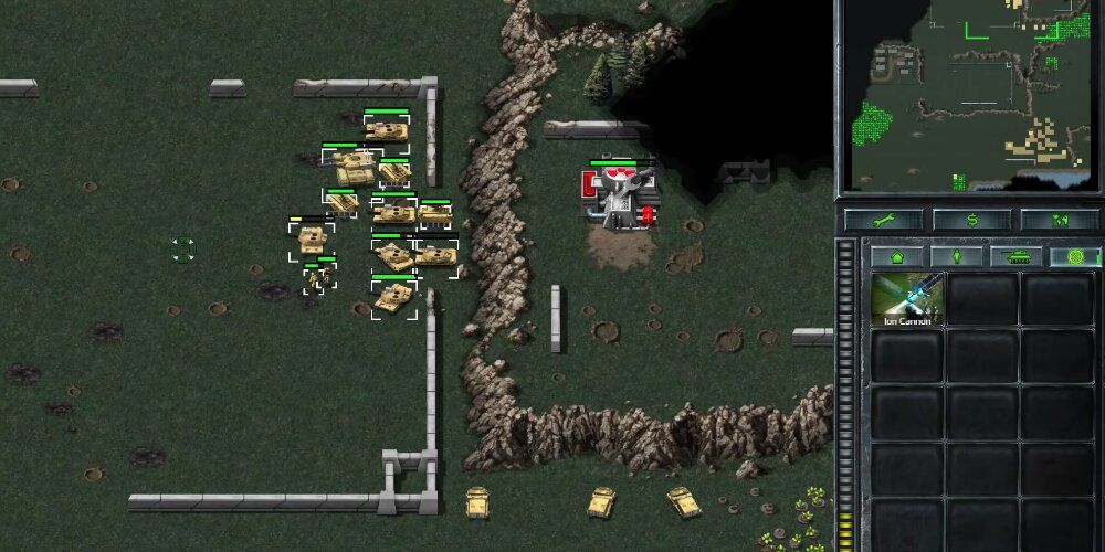 Multiple Tanks Aiming At A Defencless Base