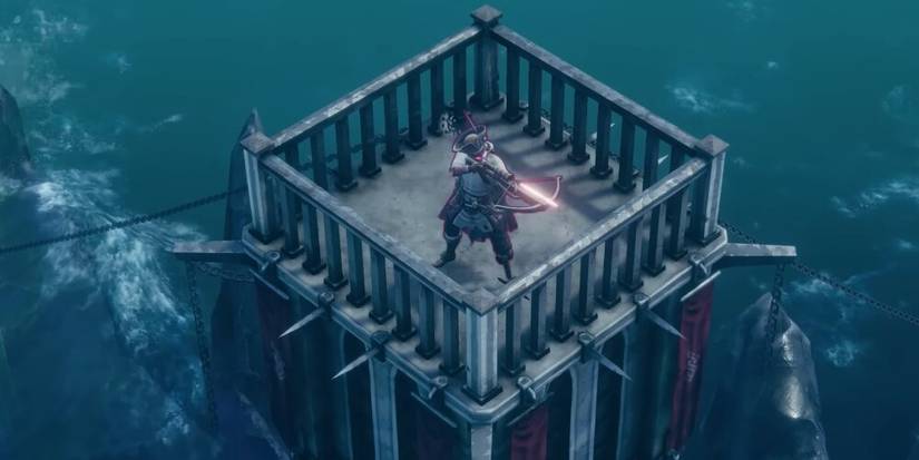 Teresa Aiming Her Bow In Shadow Gambit: The Cursed Crew