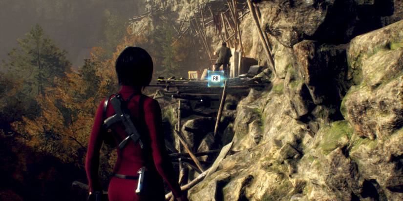 image showing the path that leads to the puzzle door in the second chapter of the separate ways dlc.