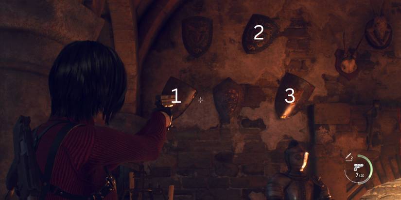 image showing the solution to the first puzzle in the bindery room in separate ways.