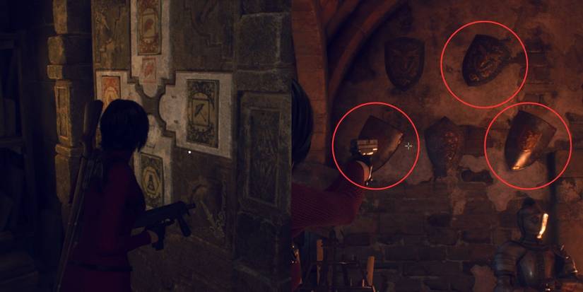 image showing the shield puzzle solution in chapter four of separate ways.