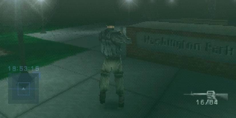 gabe logan from syphon filter standing in a park