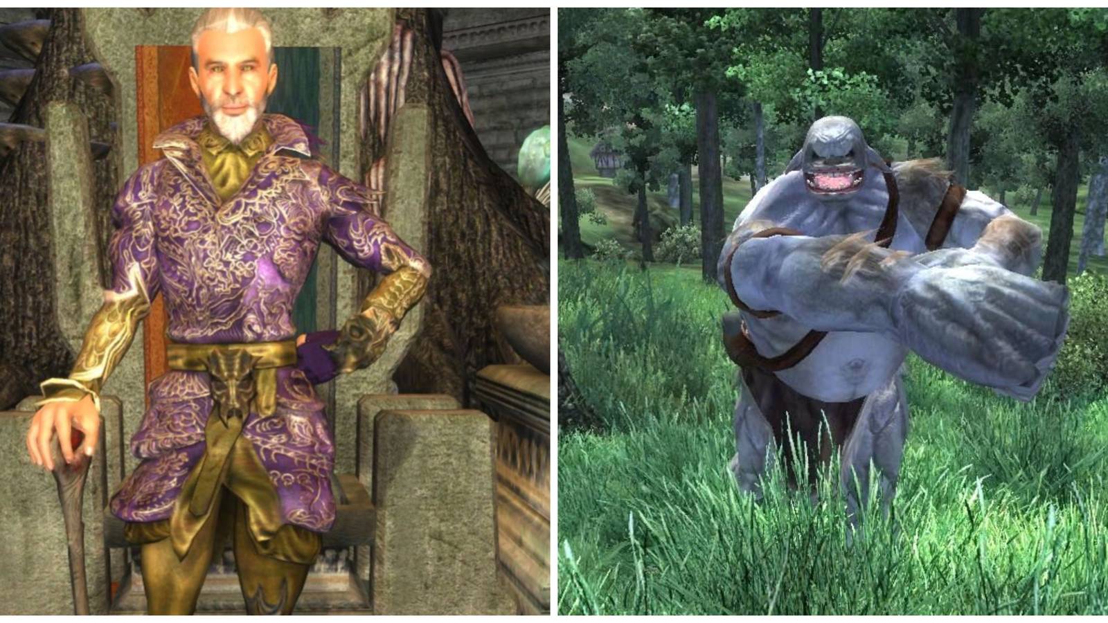 Sheograth and an Ogre in The Elder Scrolls