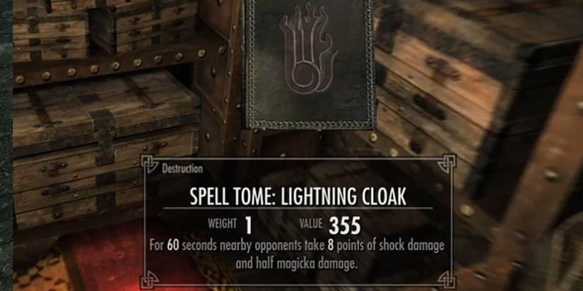 Skyrim Lightning Cloak Spell Tome