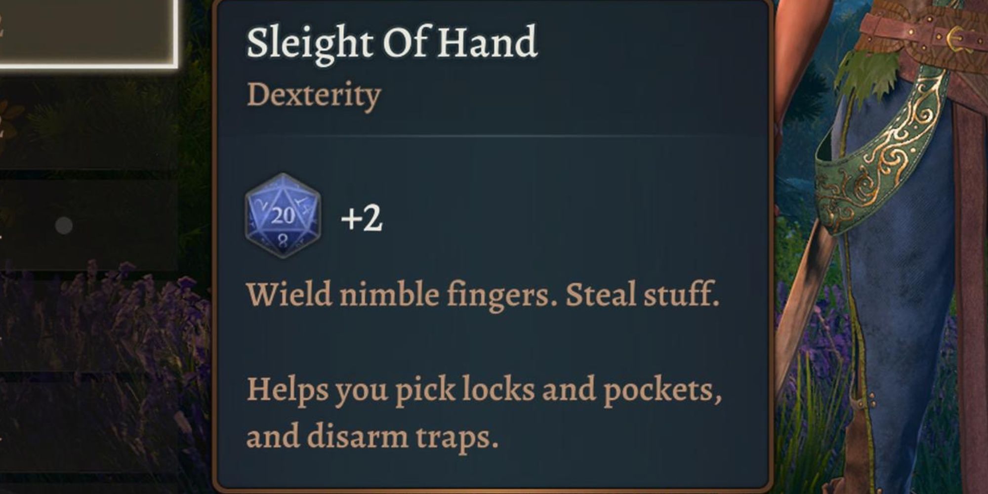 The Sleight of Hand skill in Baldur's Gate 3