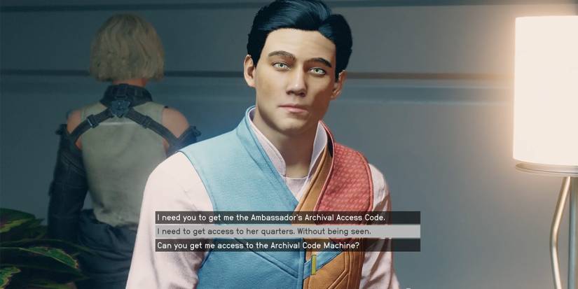 speak with cameron to get a key in starfield