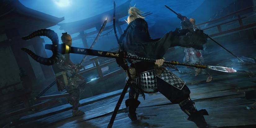 The character prepares themselves to attack with the Spear.