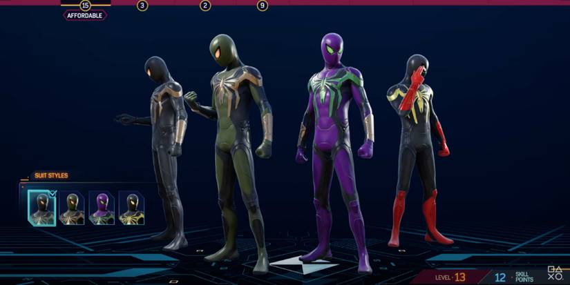 Spider-Man 2 Suit Styles