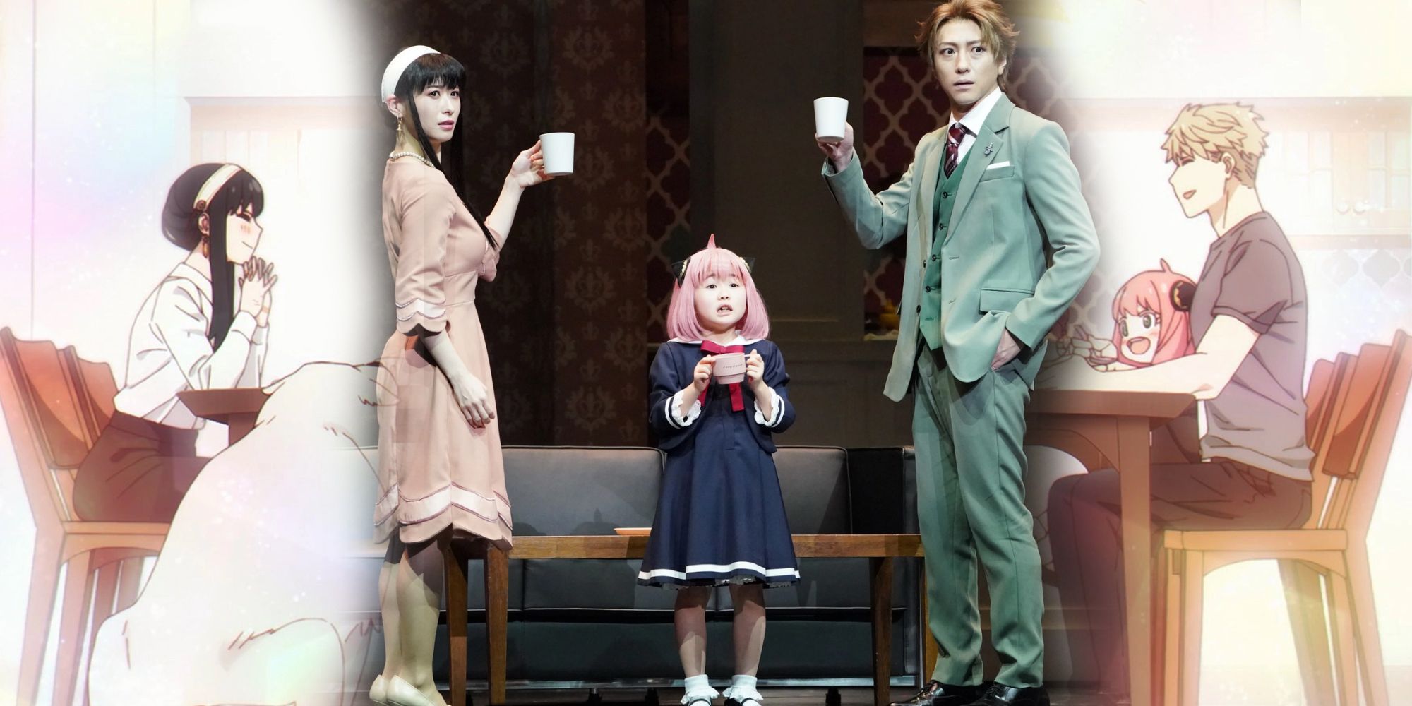 Spy X Family live action stage play and anime still