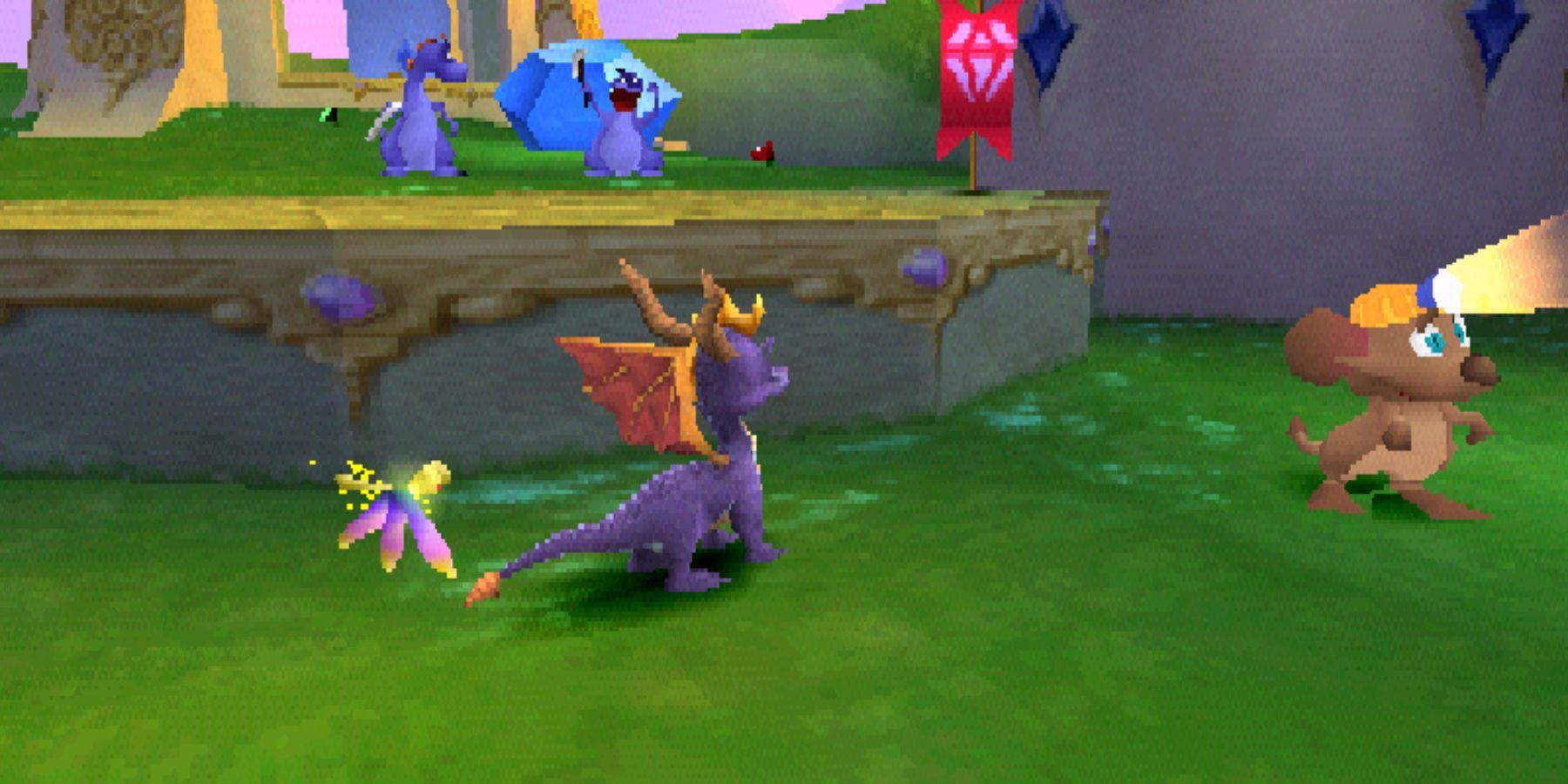 Spyro interacting with an NPC