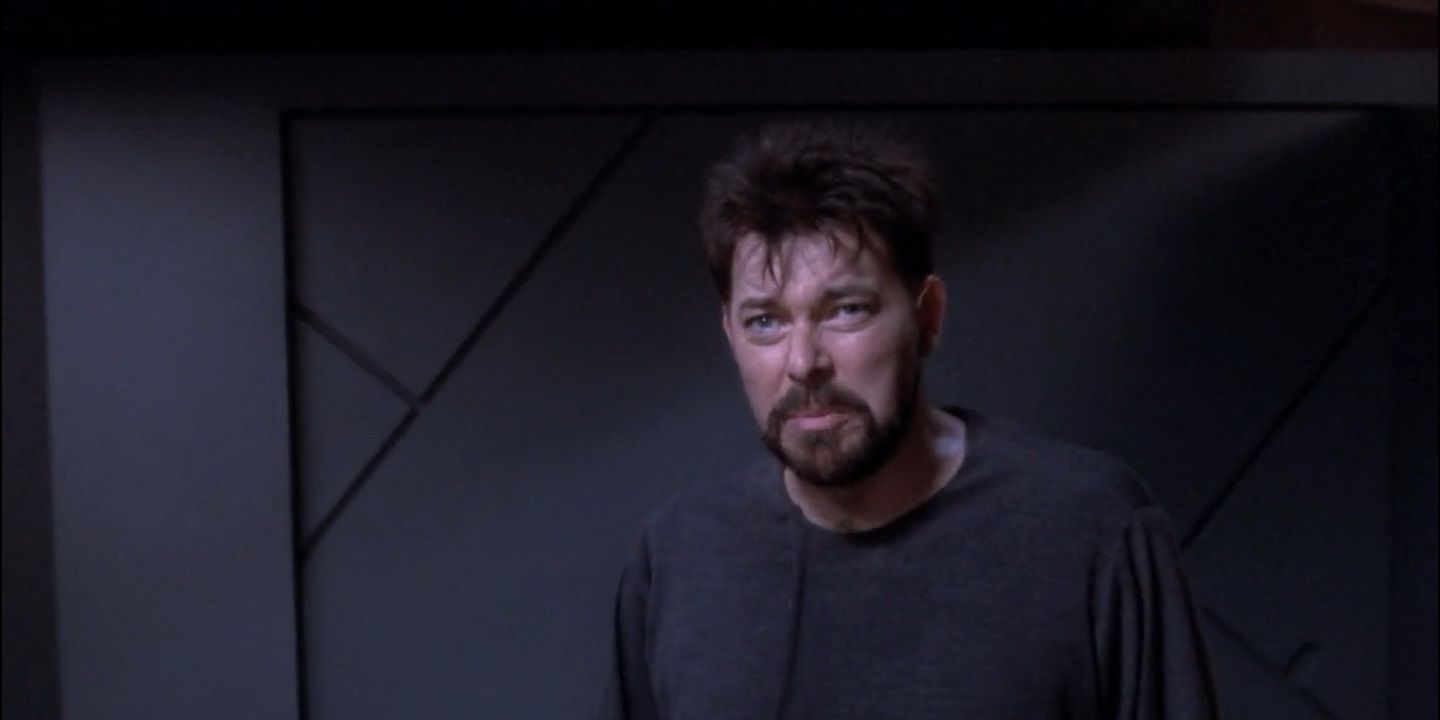 A seemingly insane Riker in "Frame of Mind".