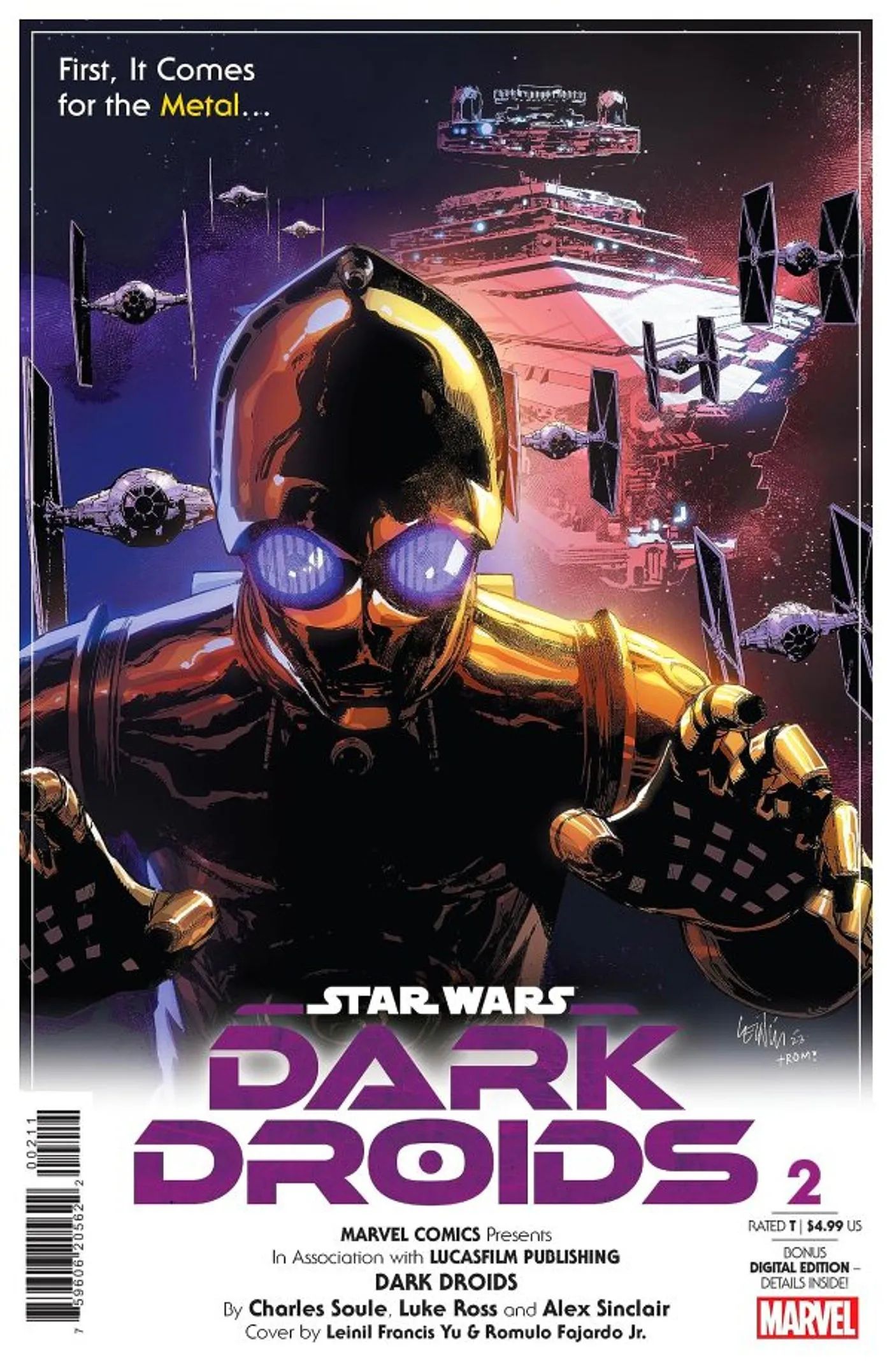 Portada del cómic Star Wars: Dark Droids #2