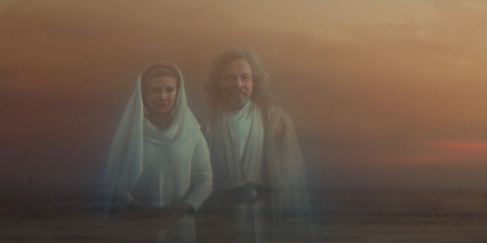 Leia Organa and Luke Skywalker appear as Force ghosts in Star Wars.