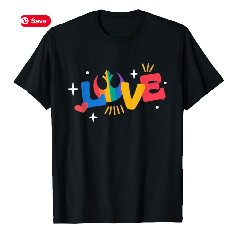 Star Wars Rebel Pride Love Rainbow T-Shirt