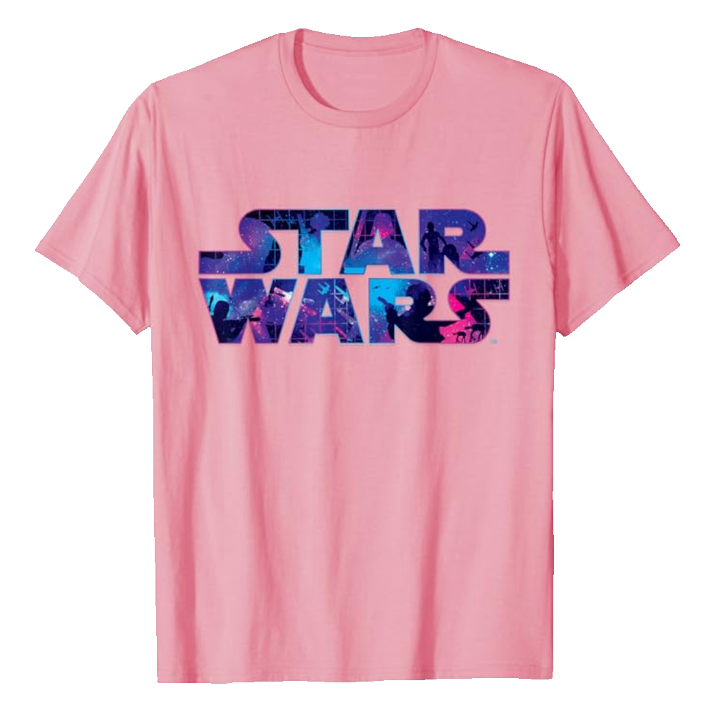 Star Wars Logo Retro 90s Twinkling Stars T-Shirt