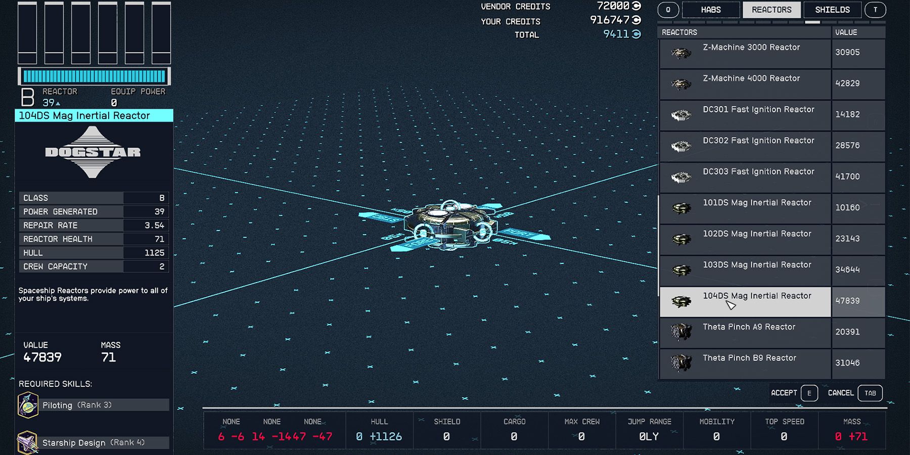 starfield 104ds mag inertial reactor