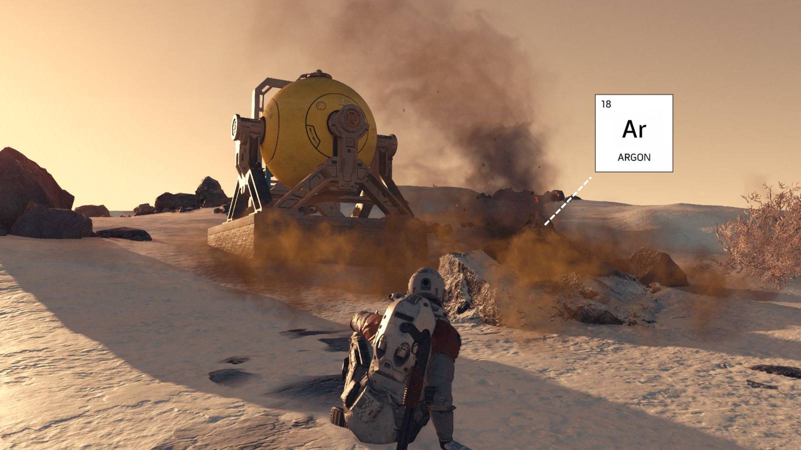 image showing argon in starfield. 