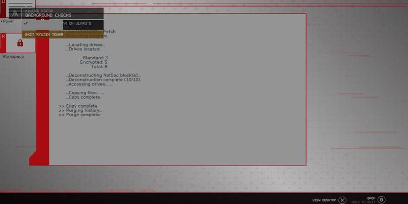 starfield - background checks - rover