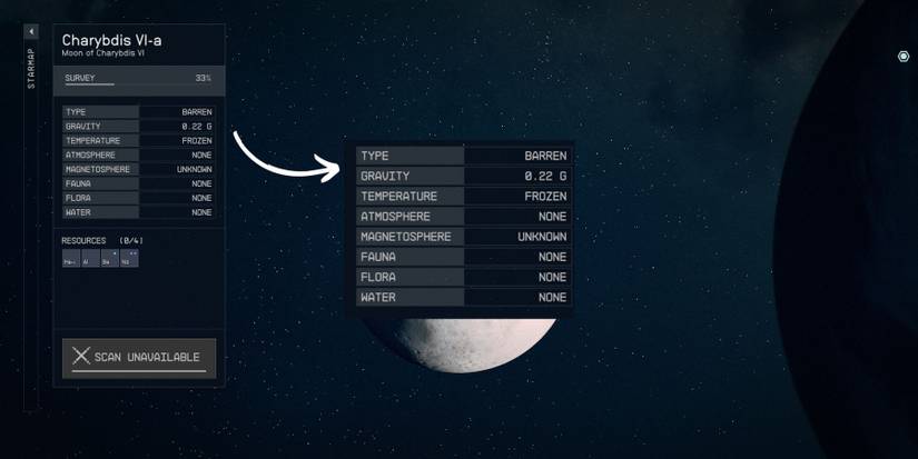 image showing a barren planet in starfield.