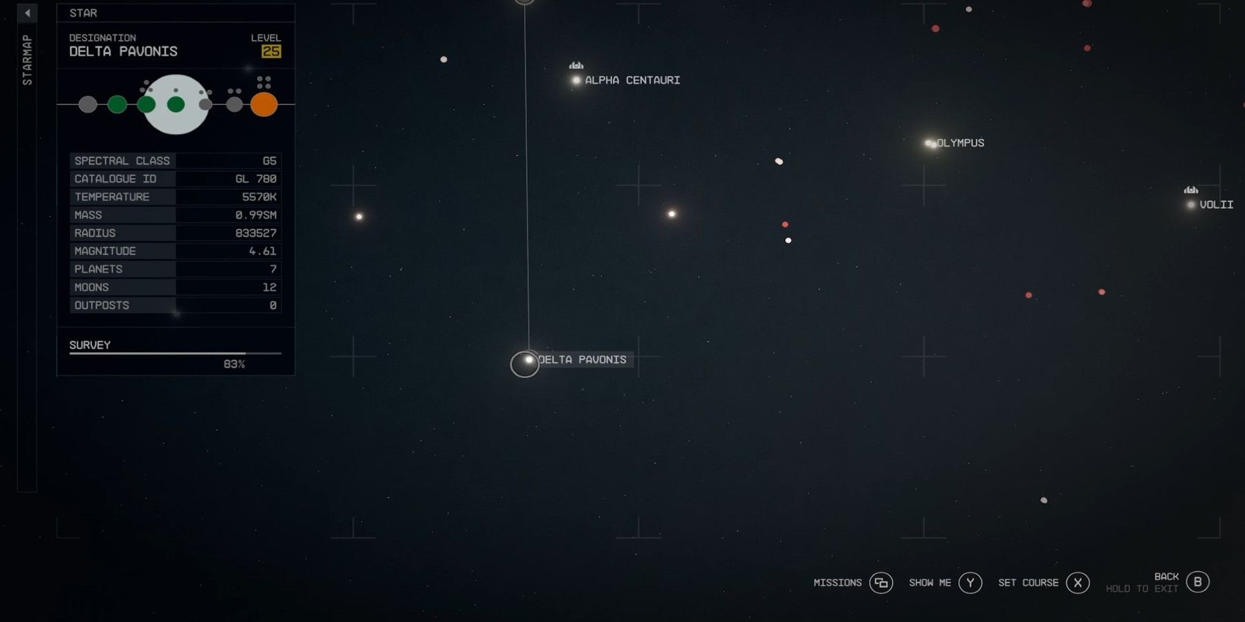 starfield - complete map - delta pavonis galactic