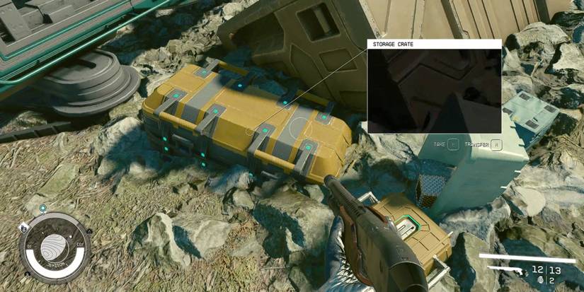 Starfield - Inspecting An Empty Storage Crate