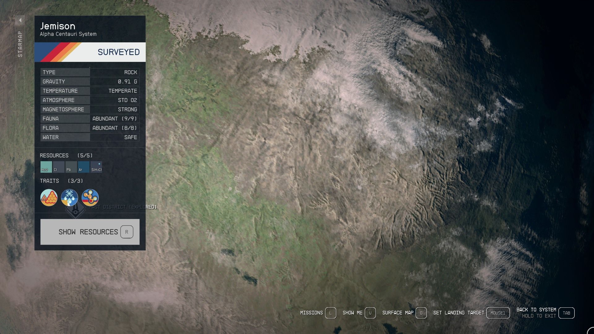 Starfield Jemison Survey Biomes