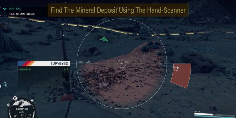 Starfield - Looking At Iron Deposit Underground