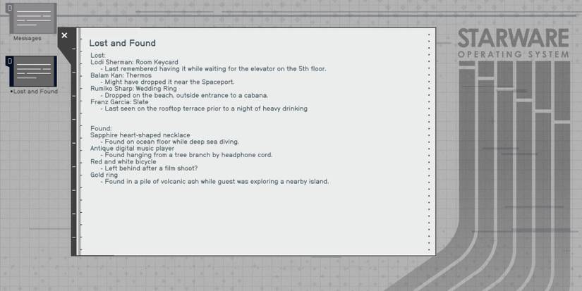 starfield lost and found computer list