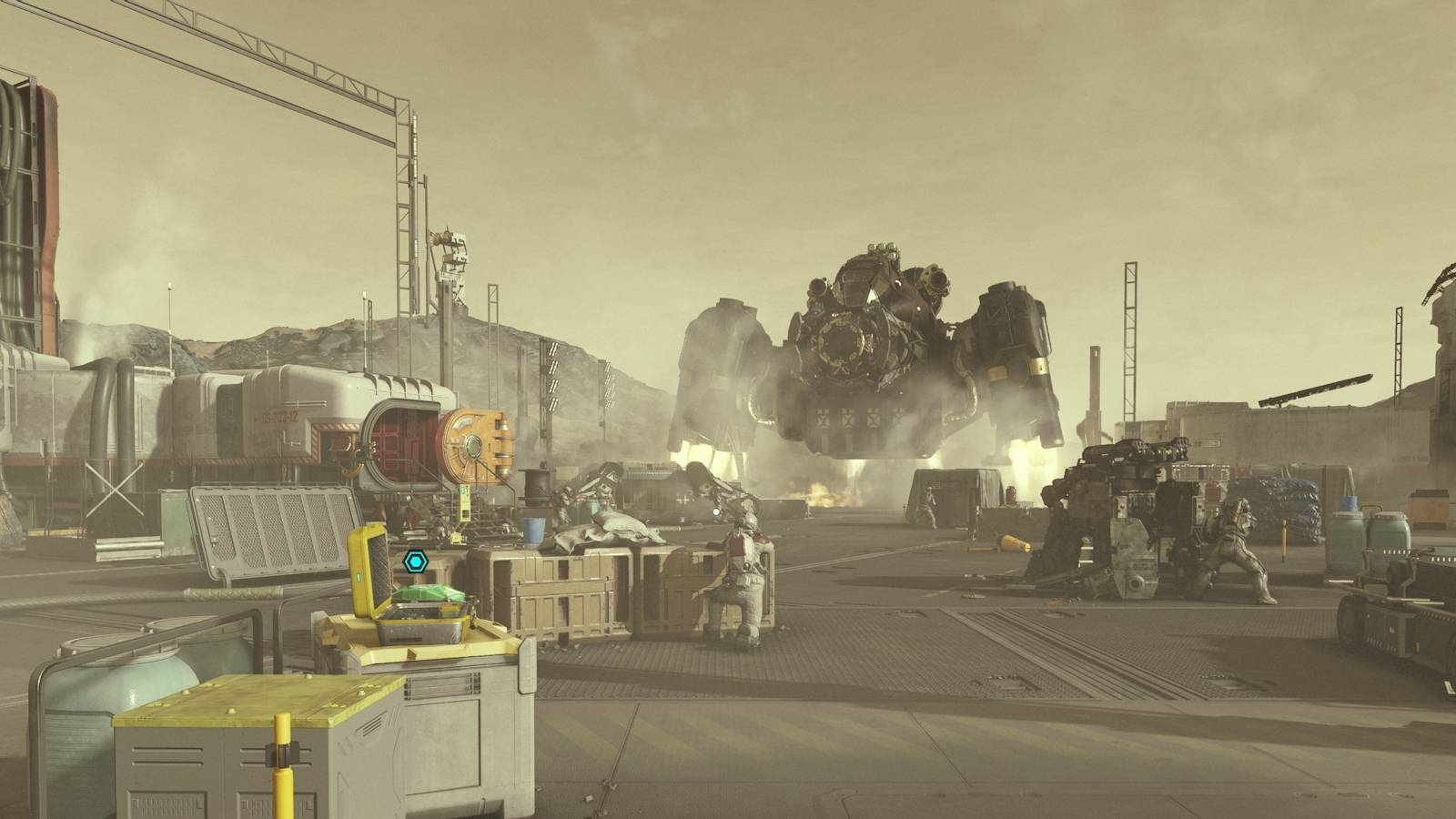 Starfield opening mission outdoor mining base