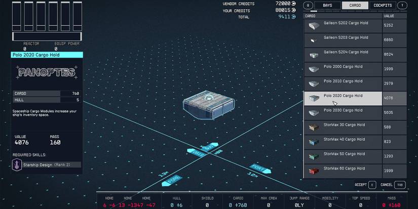 starfield polo 2020 cargo hold