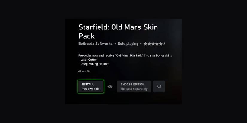 image showing how to claim preorder bonuses of starfield on game pass.