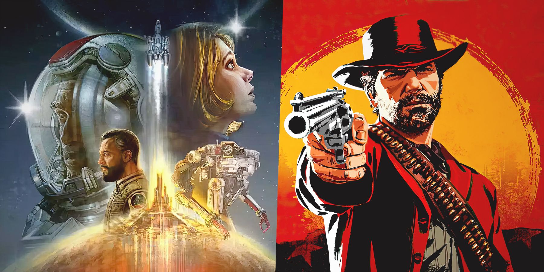 Starfield Red Dead Redemption 2 covers