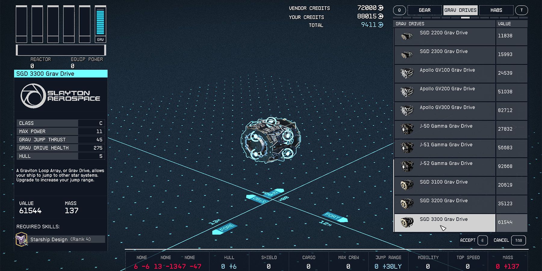 starfield sgd 3300 grav drive