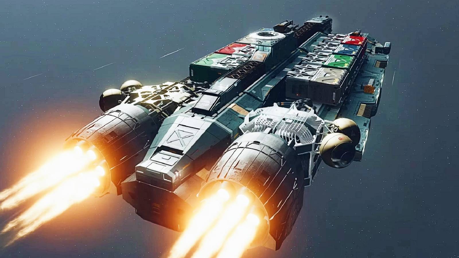 Starfield ship in space