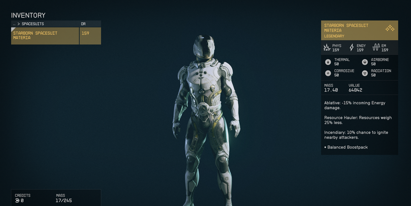 starborn materia spacesuit