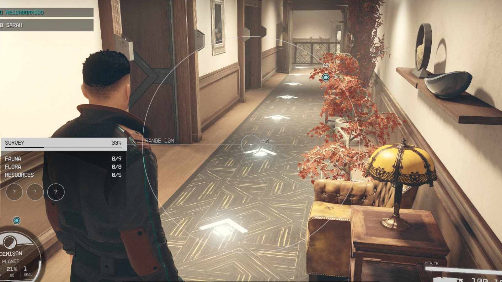 Starfield - using the hand scanner