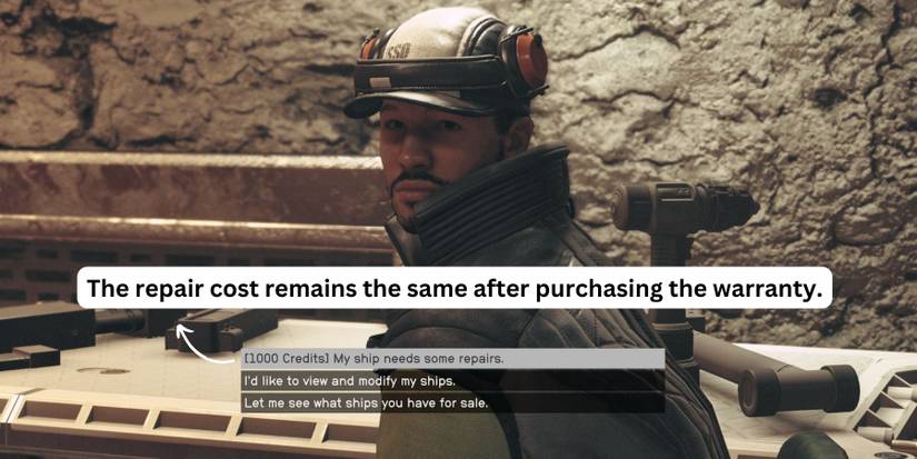 image showing what the extended ship warranty do in starfield.