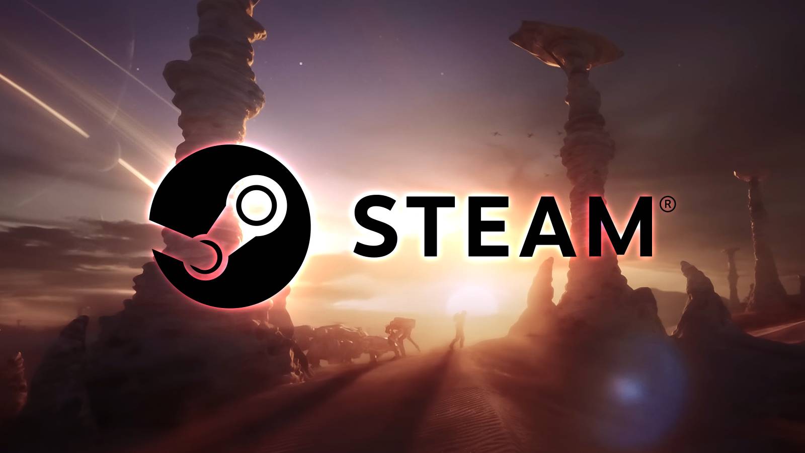 starfield with steam logo