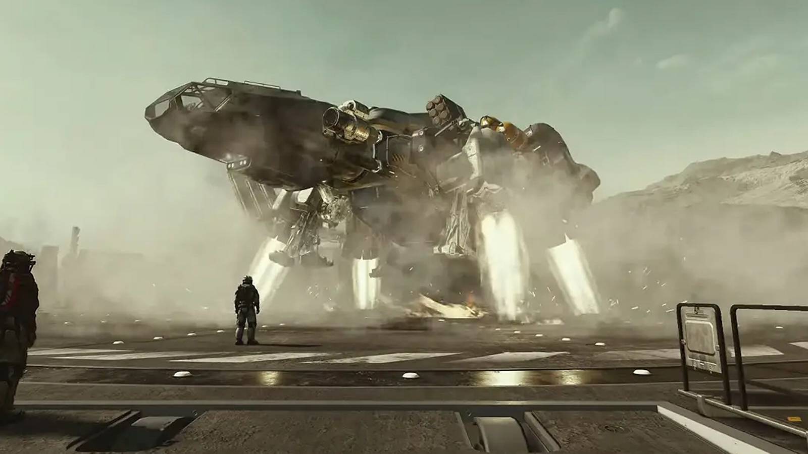 Starfield Player Creates Military Transport Aircraft in the Game