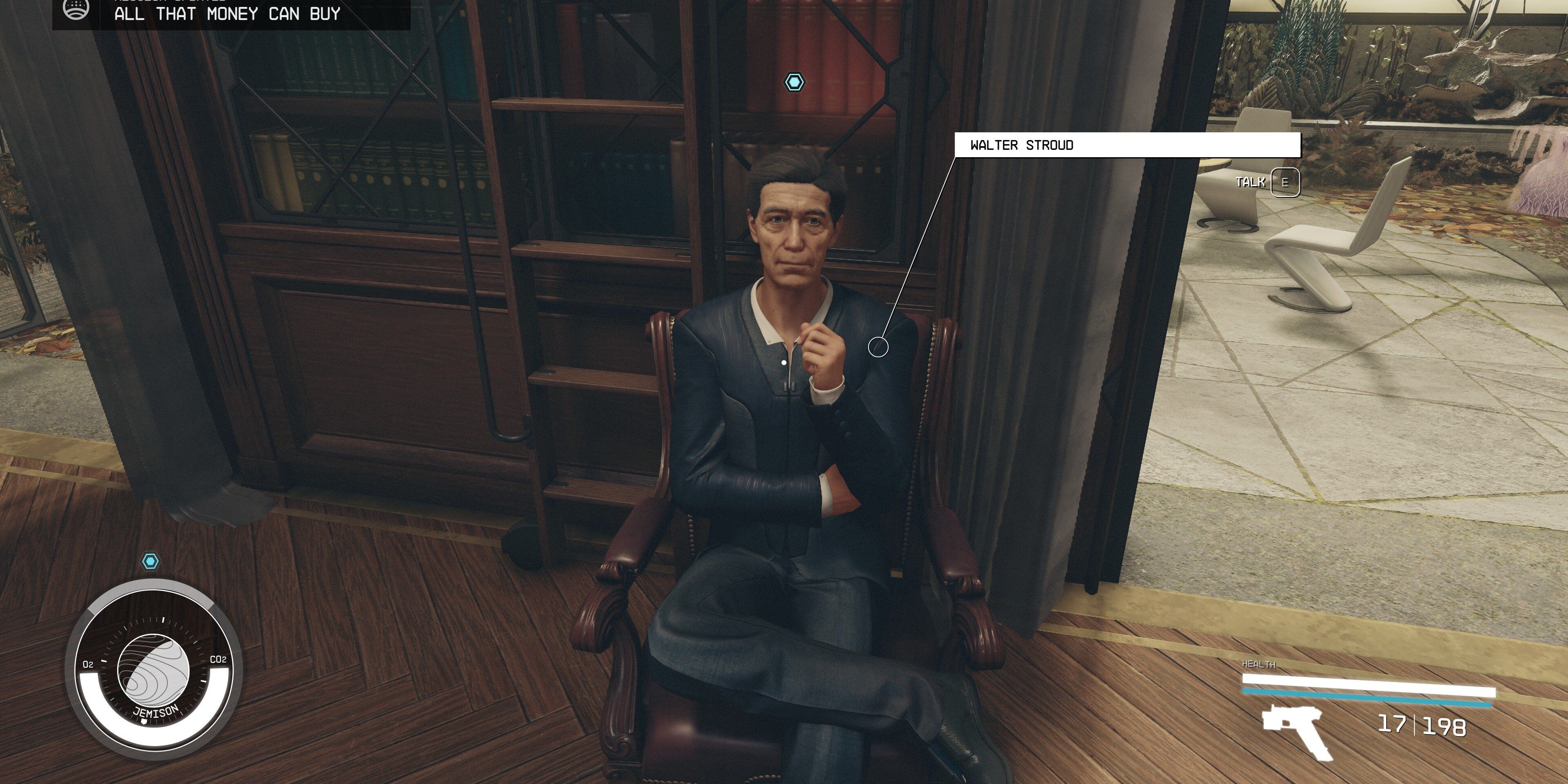 walter stroud sitting on the hotel