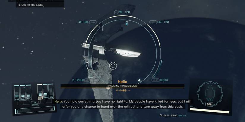 helix ship the starborn sending transmission 