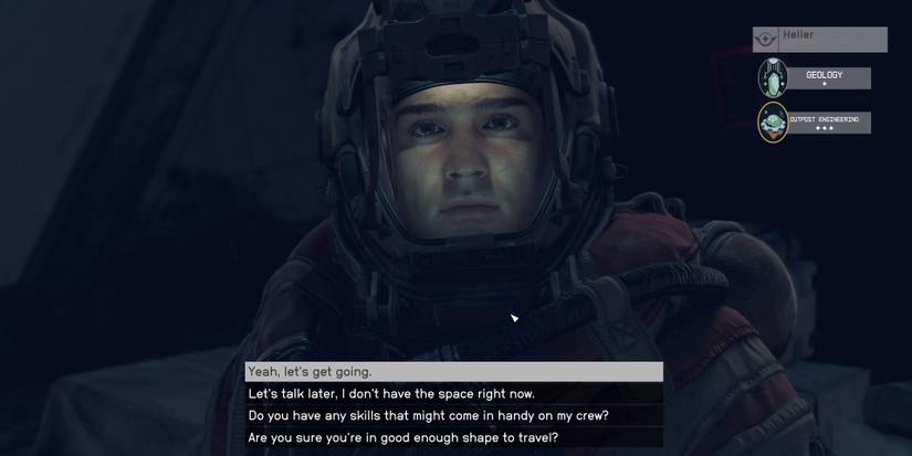 talking to heller at the crashed ship